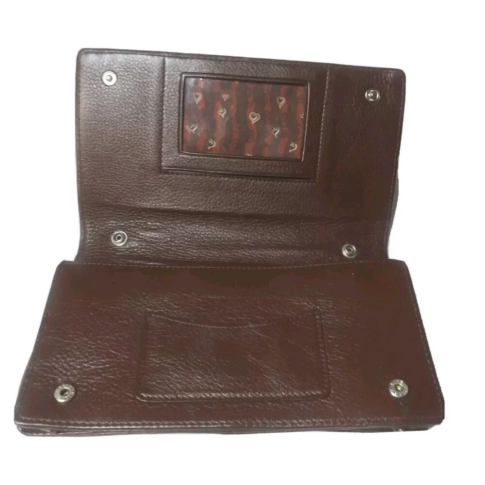Vintage Brighton Croco Embossed Wallet Organizer Large Brighton Clutch Purse
